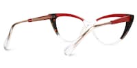 Eavan - Cat Eye Red/Tortoise Eyeglasses - 3