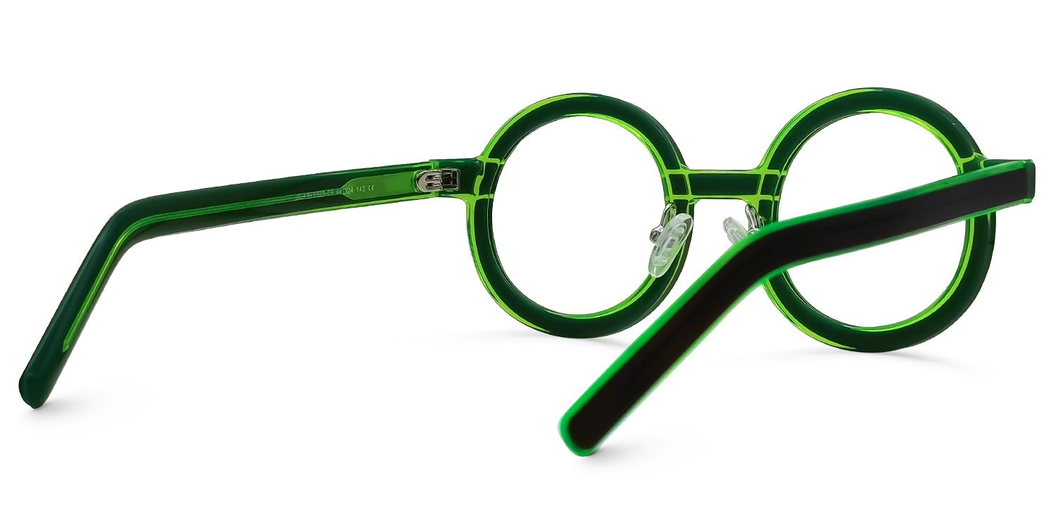 Rooney - Round Black/Green Eyeglasses product detail 3