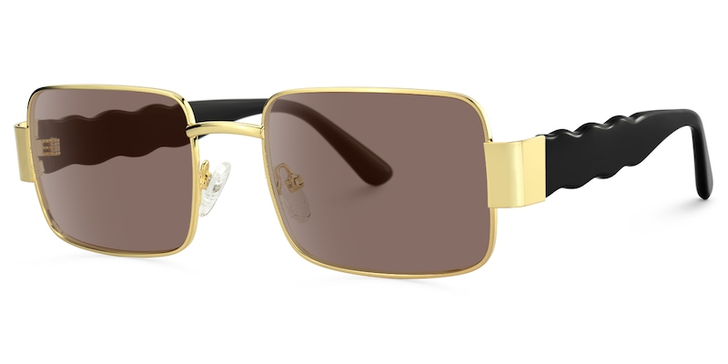 Odelya - Rectangle Gold Sunglasses