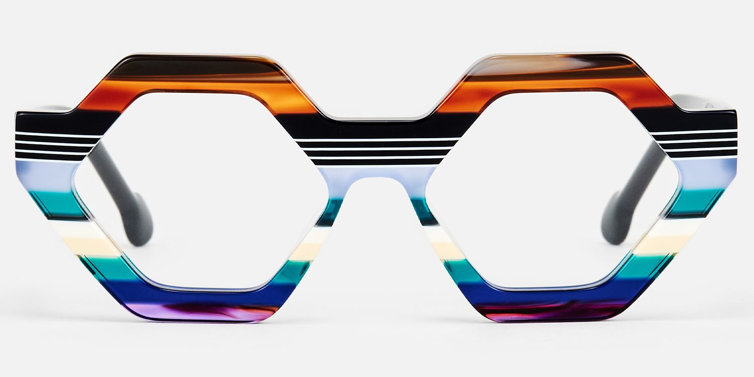 Ailsa - Bohemian Style Geometric Frame Glasses | Vooglam Angle View