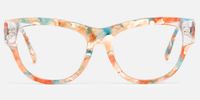 Fusion - Cat Eye Floral Eyeglasses | Vooglam Angle View