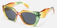 Faridah - Geometric Multicolor Sunglasses | Vooglam Front View