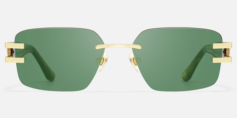 Aurum - Gradient Brown Rimless Sunglasses | Vooglam