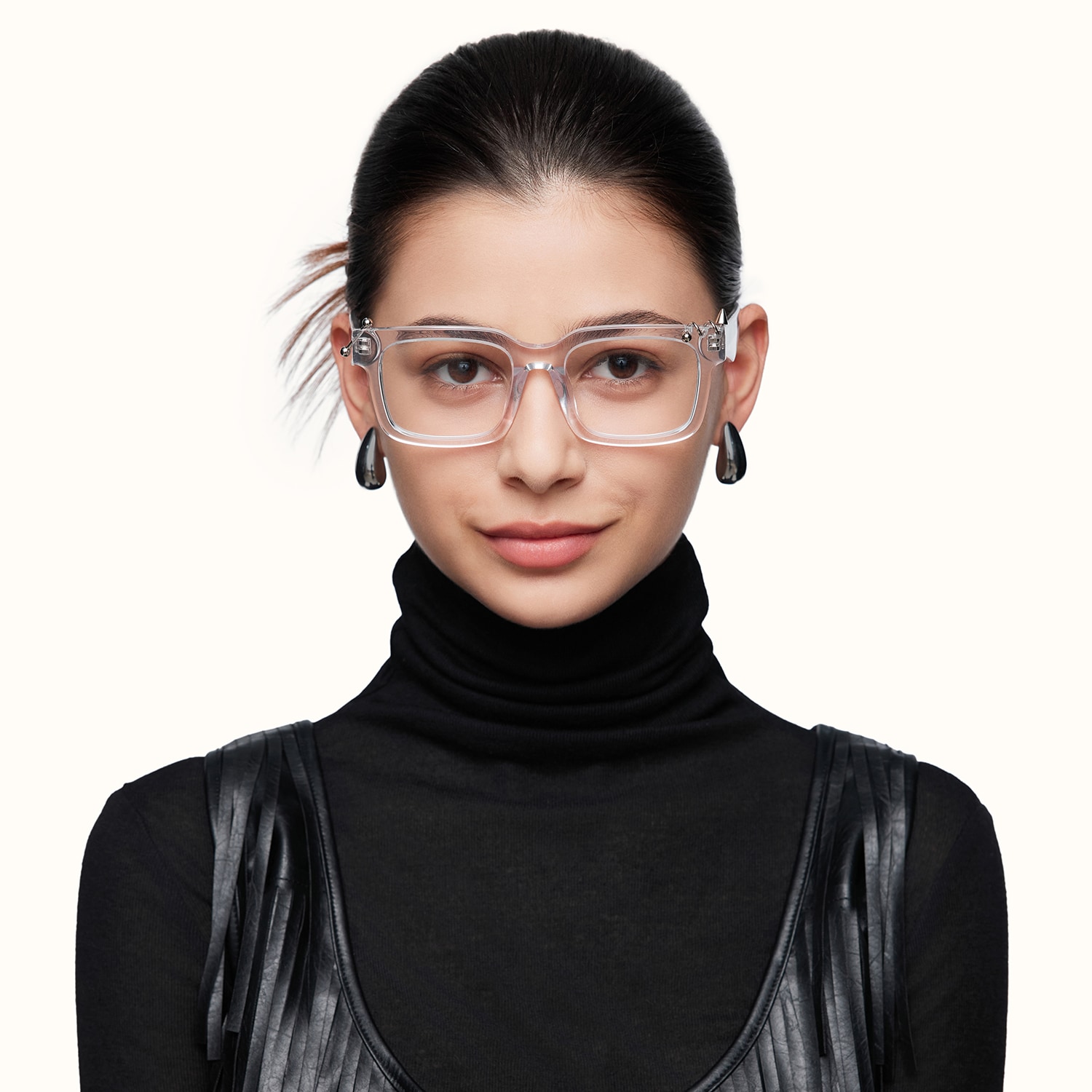 Spike - Rectangle Transparent Eyeglasses - 1