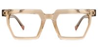 Baden - Rectangle Champagne Eyeglasses | Vooglam Angle View