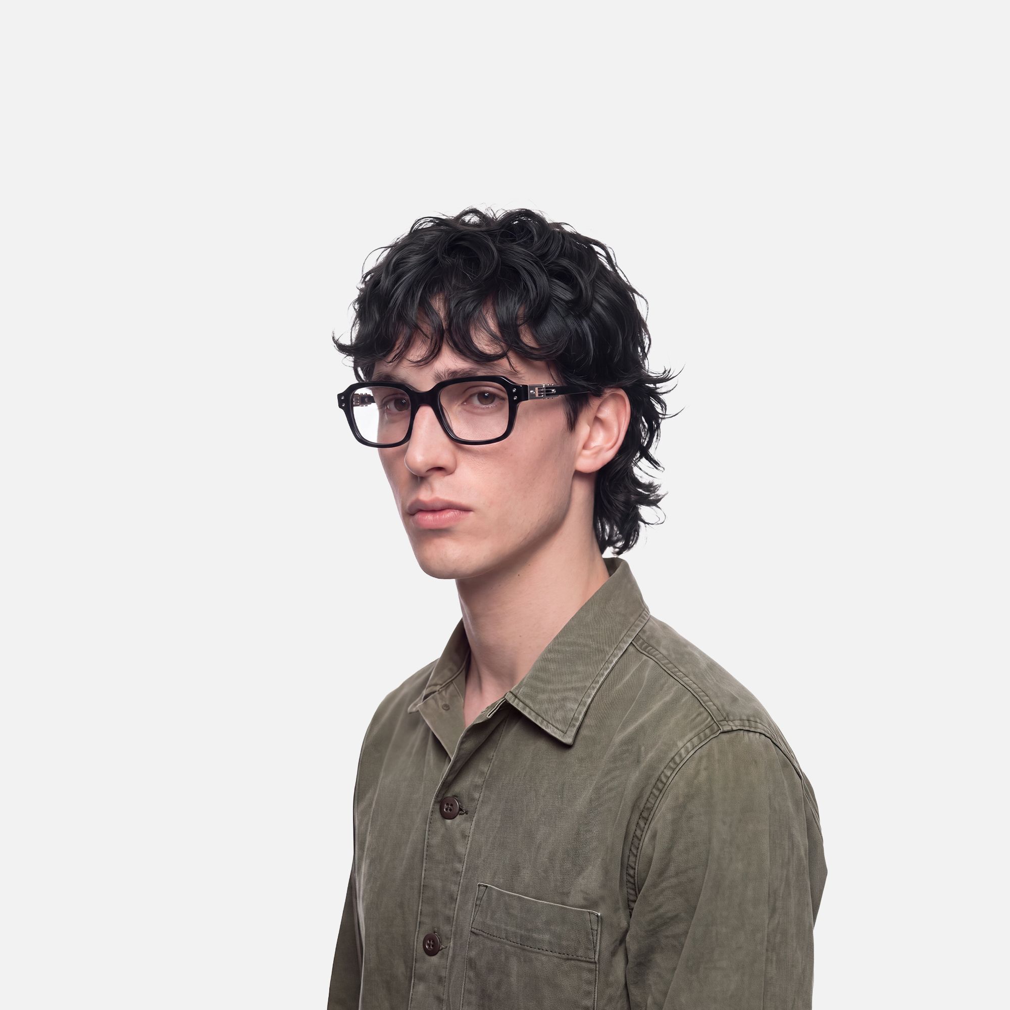 Anacortes - Silver Black Guitar Temple Glasses by Vooglam - Lifestyle Look