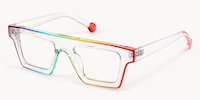 Treva - Crystal Vibrant Flame Rectangular Glasses - 3