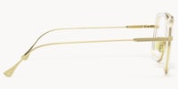 Alvira - Clear Aviator Glasses Gold Frame - 4