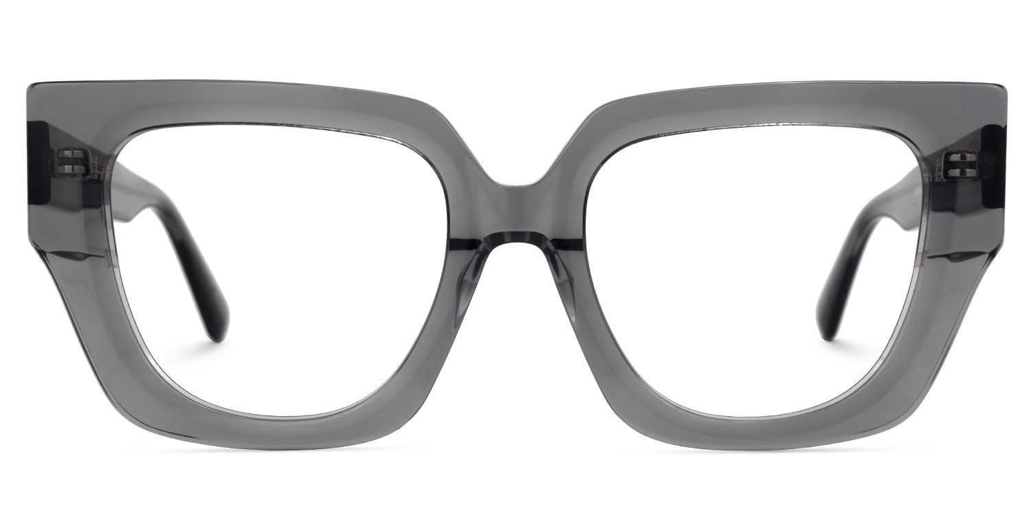 Efrat - Cat Eye Grey Eyeglasses | Vooglam Angle View
