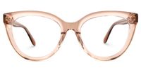 Egemen - Cat Eye Champagne Eyeglasses | Vooglam Angle View