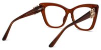 Haiku - Cat Eye Brown Eyeglasses | Vooglam Side View