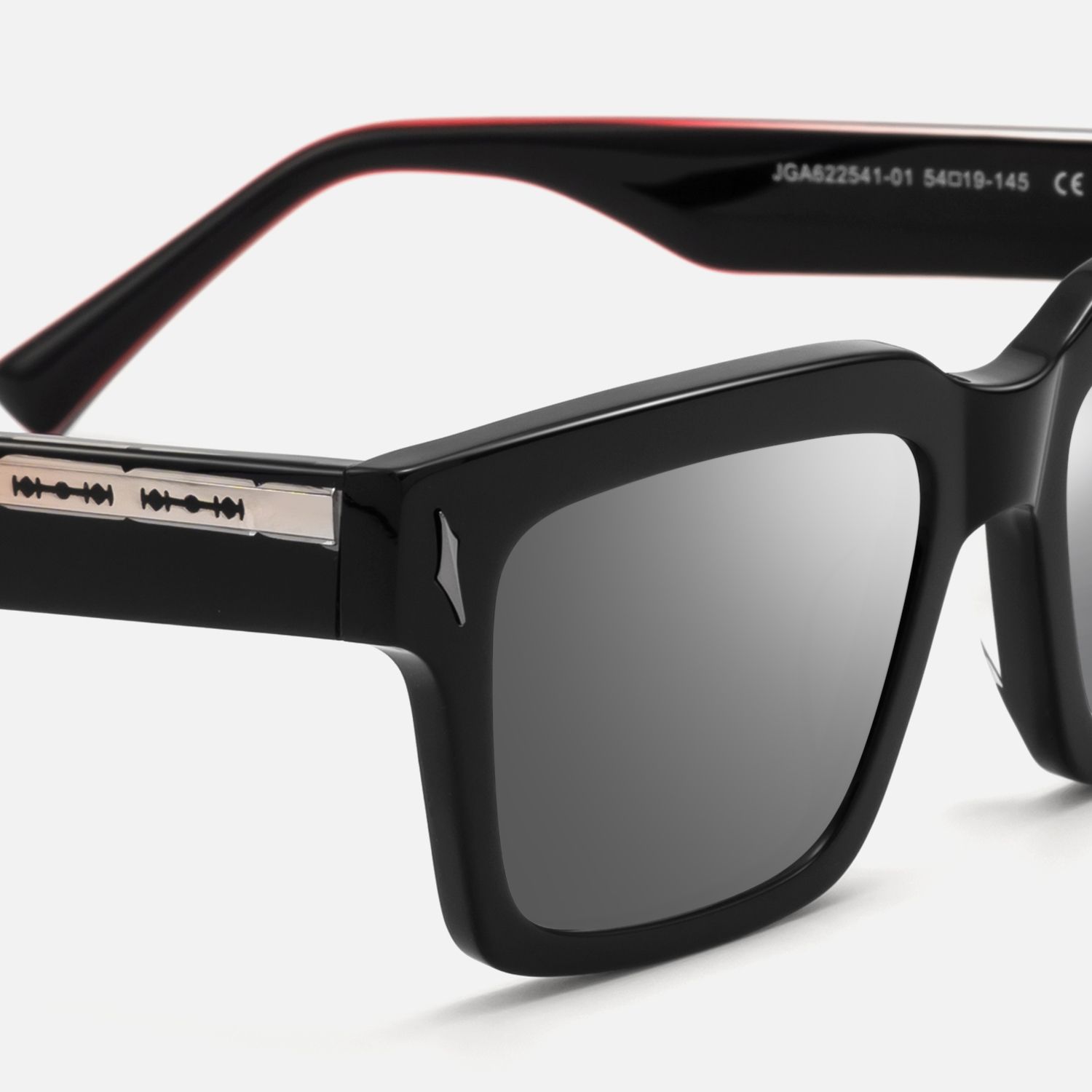 Razor - Dark Rimmed Mirror Sunglasses | Vooglam Design Details