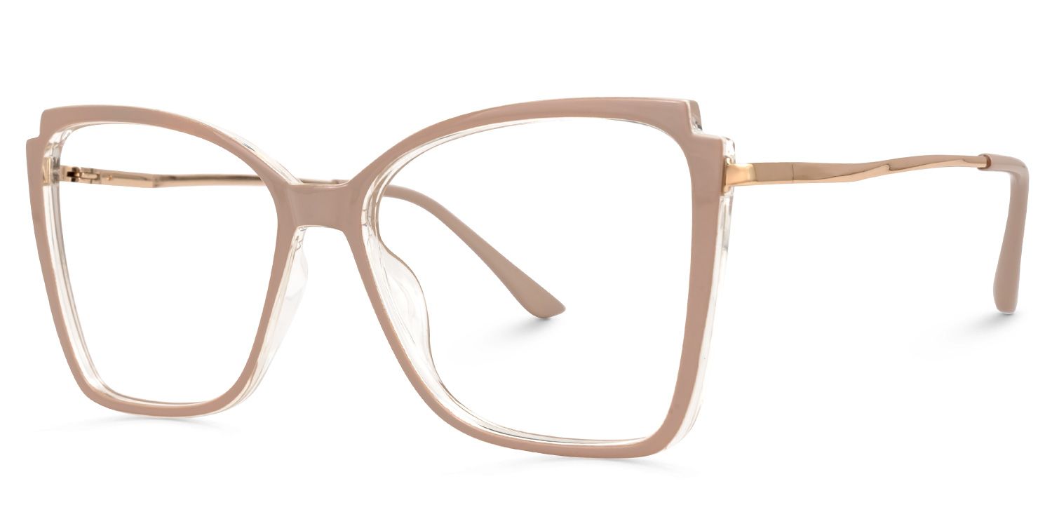 Edgardo - Geometric Brown Eyeglasses | Vooglam Front View
