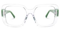 Emiliya - Square Crystal Eyeglasses | Vooglam Angle View