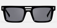 Ryan - Aviator Black Sunglasses | Vooglam Angle View