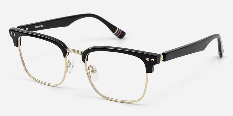 Preppy - Rectangle Black Eyeglasses