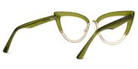 Daryl - Cat Eye Green Eyeglasses | Vooglam Side View