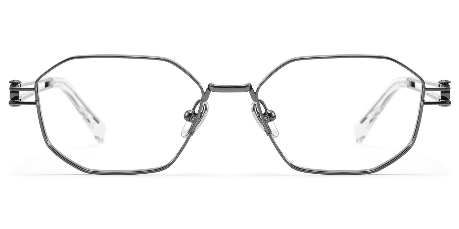 Frame Size of Loos - Daily Gunmetal Double Wire Temple Glasses | Vooglam