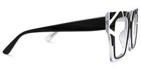 Darius - Square Black/White Eyeglasses | Vooglam