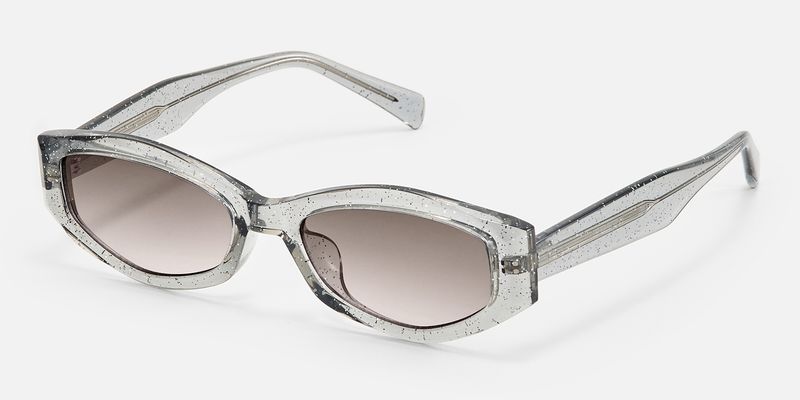 Vesper - Geometric Blue Sunglasses | Vooglam