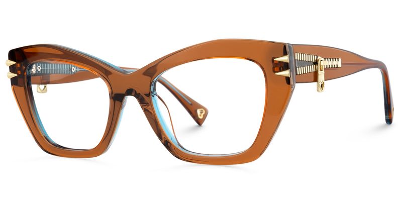 Manon - Cat Eye Brown Eyeglasses