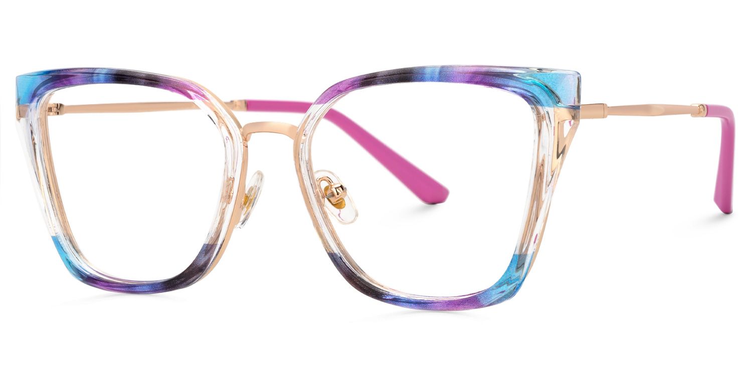 Ichigo - Rectangle Multicolor Eyeglasses | Vooglam Front View