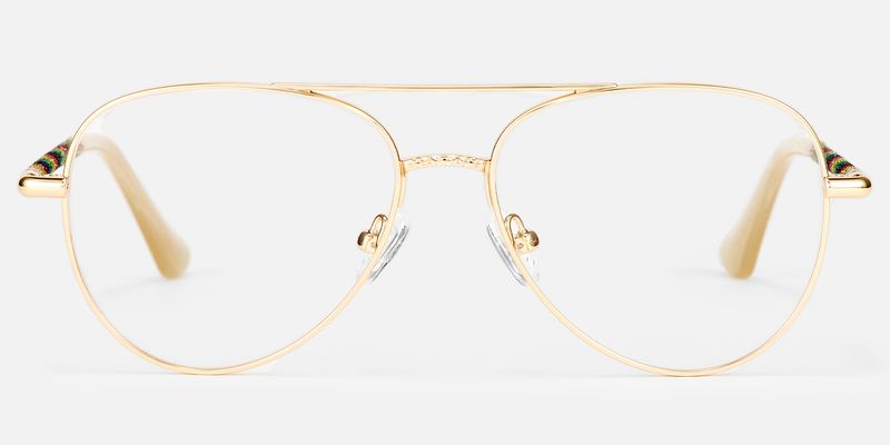 Joni - Aviator Gold Eyeglasses
