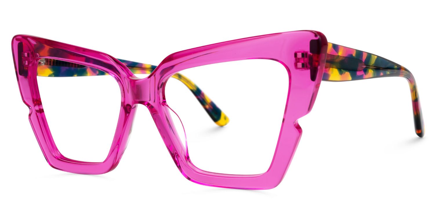 Fabiano - Cat Eye Purple Eyeglasses | Vooglam Front View