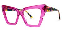 Fabiano - Cat Eye Purple Eyeglasses | Vooglam Front View