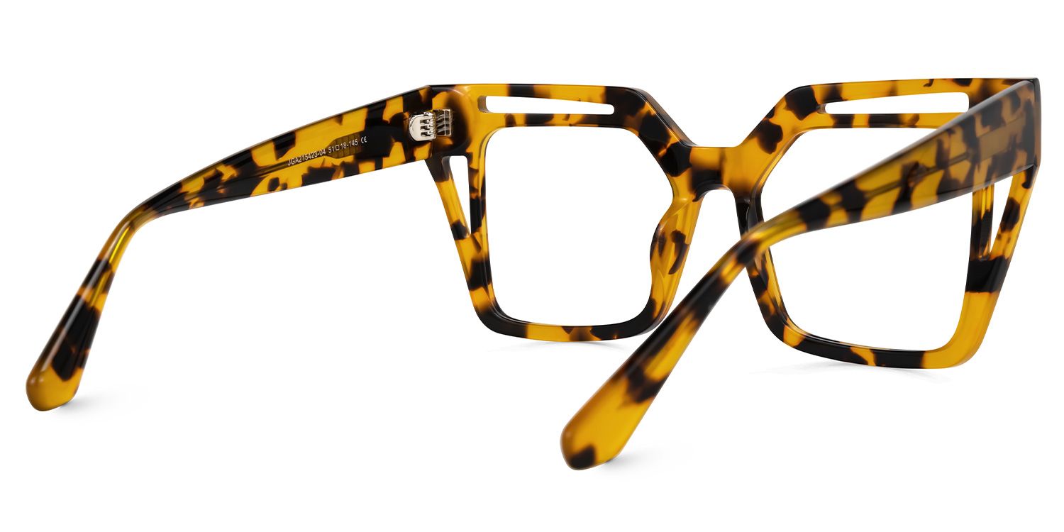 Eduarte - Square Tortoise Eyeglasses | Vooglam Side View