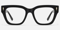 Asante - Square Black Eyeglasses | Vooglam Angle View