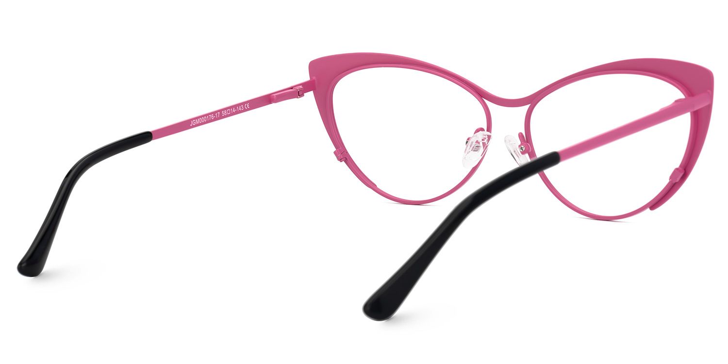 Annabelle - Cat Eye Two-tone Eyeglasses | Vooglam Side View