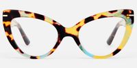 Veromca - Cat Eye Blue/Tortoise Eyeglasses | Vooglam Angle View