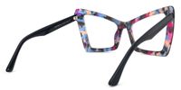 Elidius - Cat Eye Floral Eyeglasses | Vooglam Side View