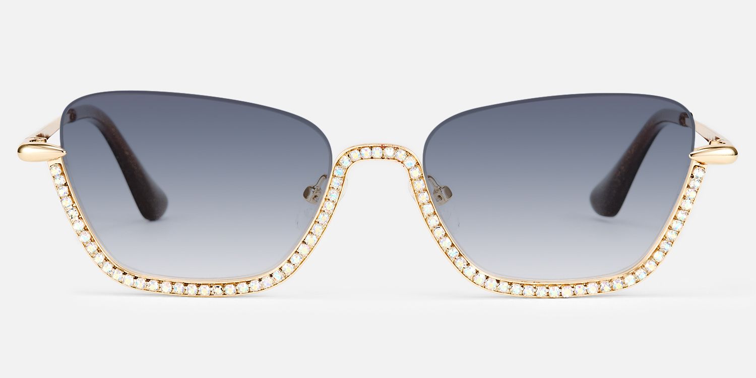 Viva - Cat Eye Silver Eyeglasses | Vooglam
