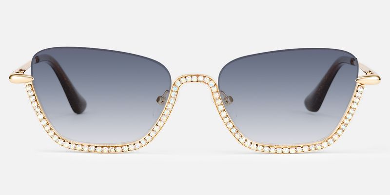 Viva - Cat Eye Gold Sunglasses