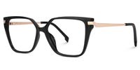 Efharis - Cat Eye Black Eyeglasses | Vooglam Front View