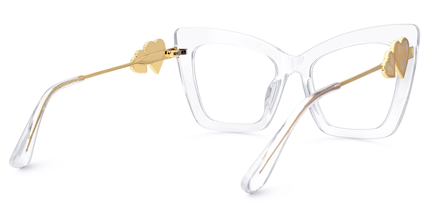 Lacretia - Butterfly Crystal Eyeglasses by Vooglam - Side View