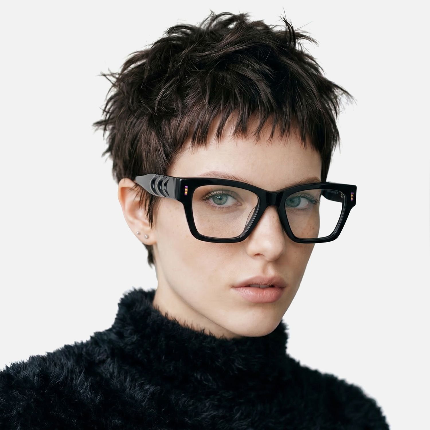 Explore the design story of Surreal - Rectangle Black Eyeglasses | Vooglam