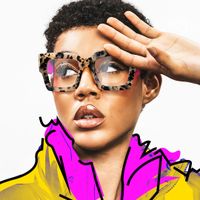 Vaeda - Unique Bold Square Tortoise Glasses | Vooglam On Model