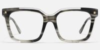 Taffeta - Square Silver Eyeglasses | Vooglam Angle View