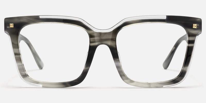 Taffeta - Square Silver Eyeglasses