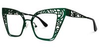Agalia - Cat Eye Green Eyeglasses | Vooglam Front View