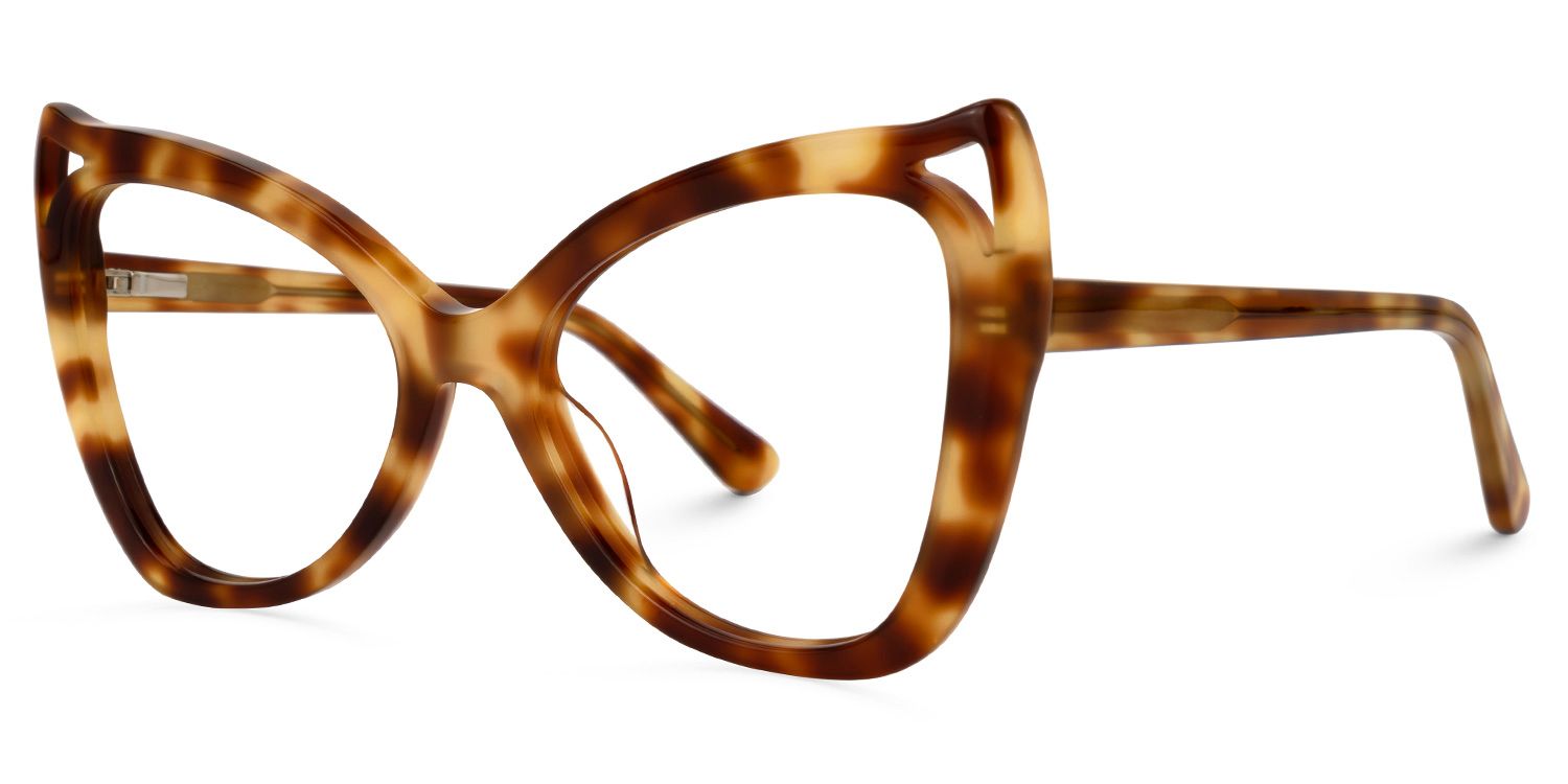 Bahadur - Cat Eye Tortoise Eyeglasses | Vooglam Front View