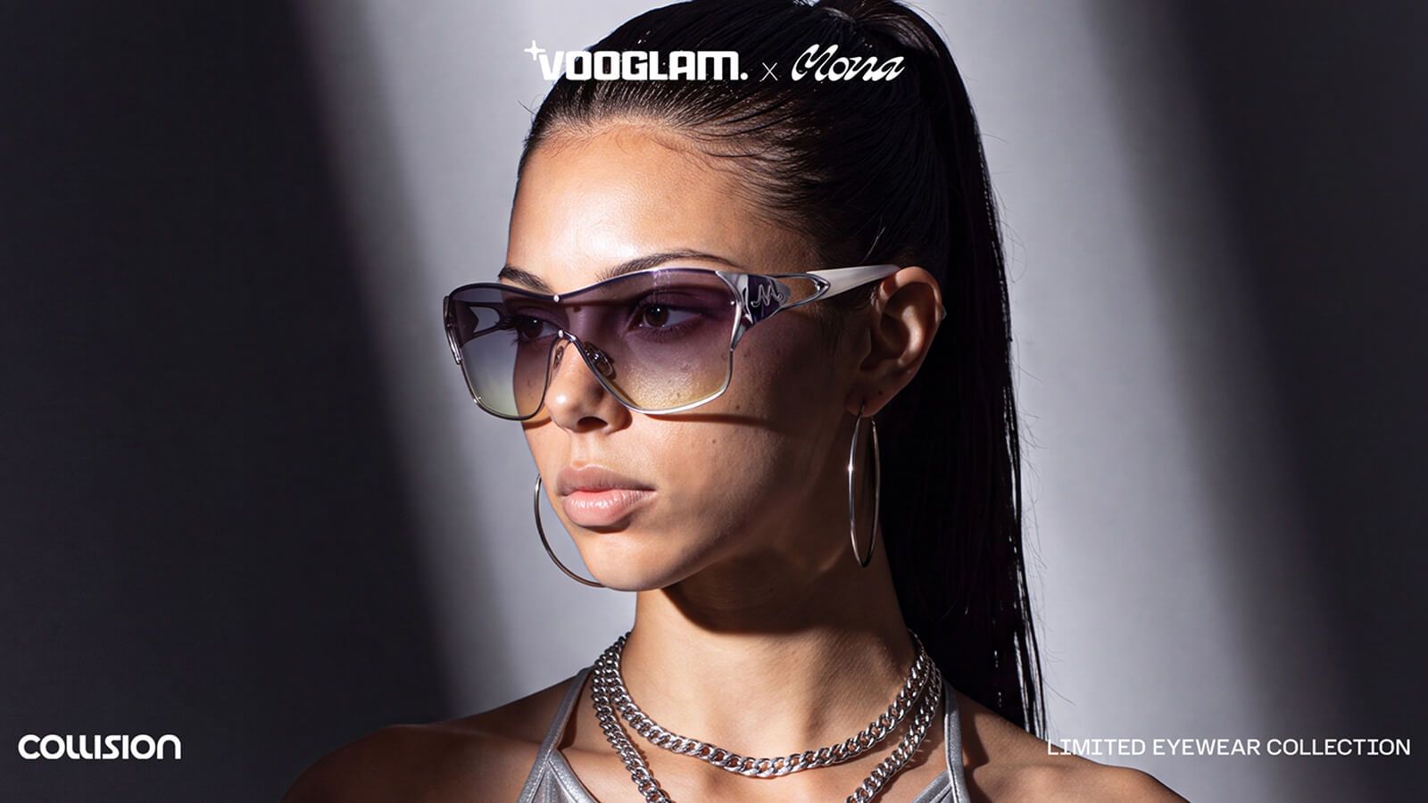 trendy shield sunglasses of vooglam x mona matsuoka