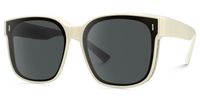 Madesh - Square White Fit Over Sunglasses | Vooglam Front View