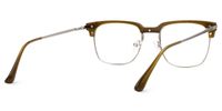 Fayruz - Browline Brown Eyeglasses | Vooglam Side View