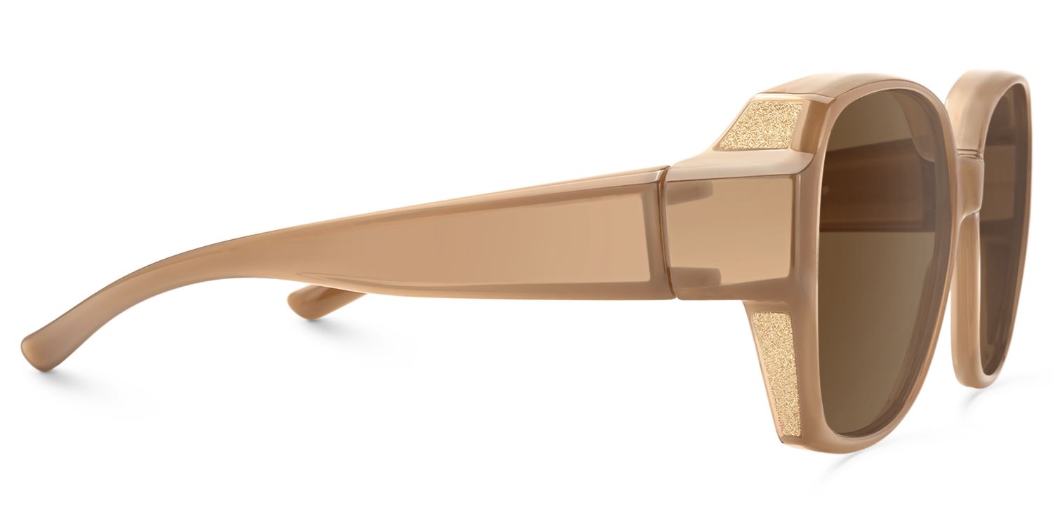 Fenton - Geometric Brown Fit Over Sunglasses | Vooglam 4