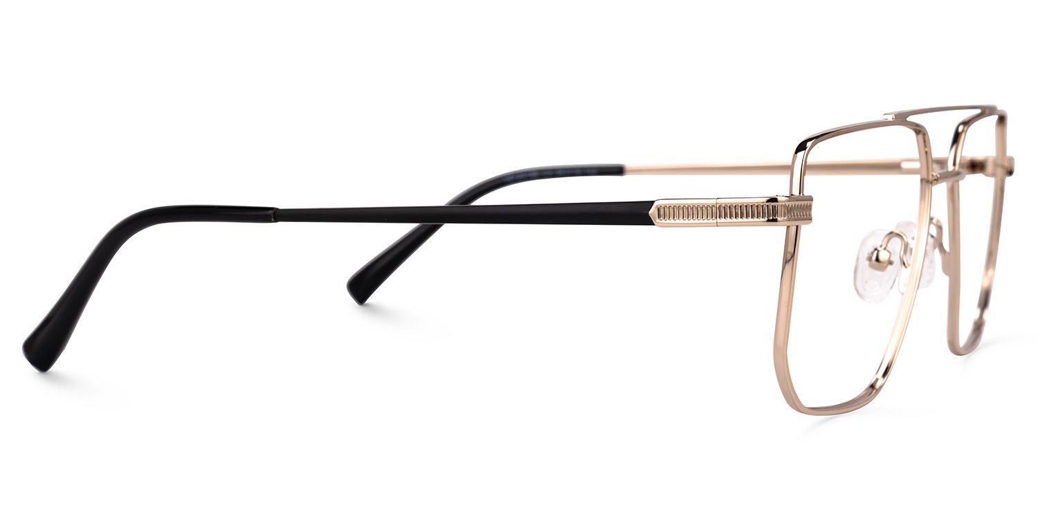 Einstein - Aviator Gold Eyeglasses | Vooglam 4
