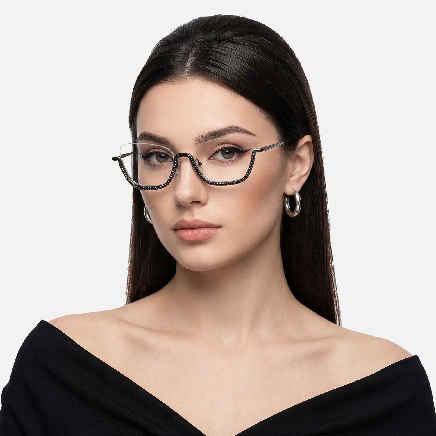 Explore the design story of Viva - Cat Eye Black Eyeglasses | Vooglam